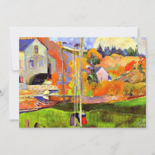 Gauguin - A Breton Landscape-David's Mill, Notitiekaartje