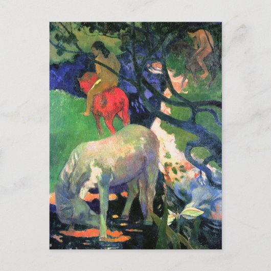 Gauguin Art Briefkaart: Het Witte Paard Briefkaart (Voorkant)