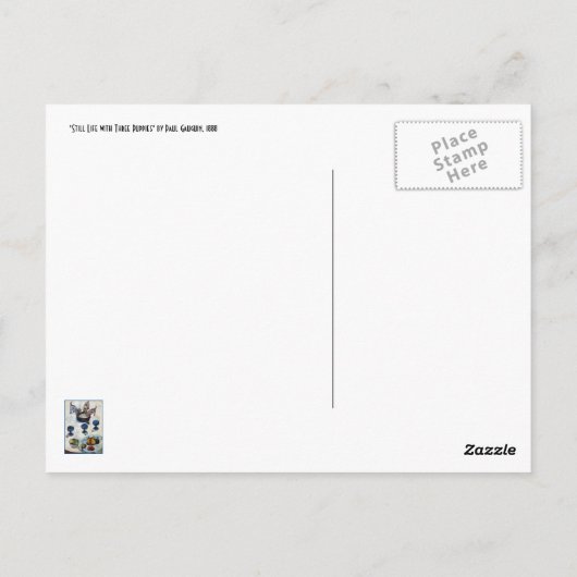 Gauguin Art Briefkaart: Stilleven met 3 Puppies Briefkaart (Achterkant)