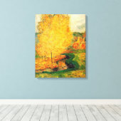 Gauguin - Bij de stroom, Herfst, Canvas Afdruk (Insitu (Houten vloer))