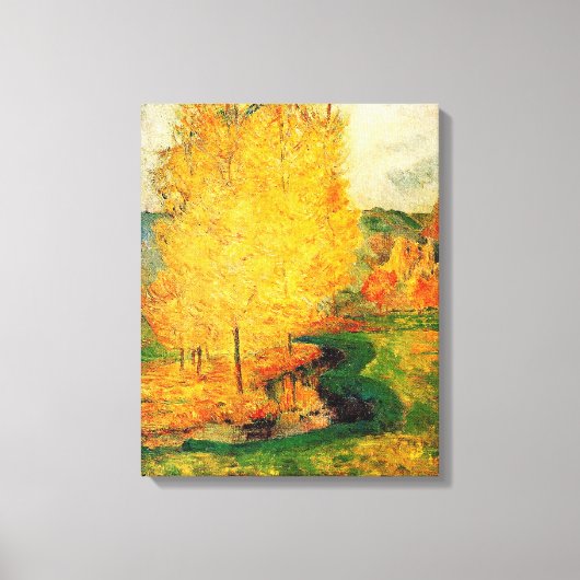 Gauguin - Bij de stroom, Herfst, Canvas Afdruk (Voorkant)