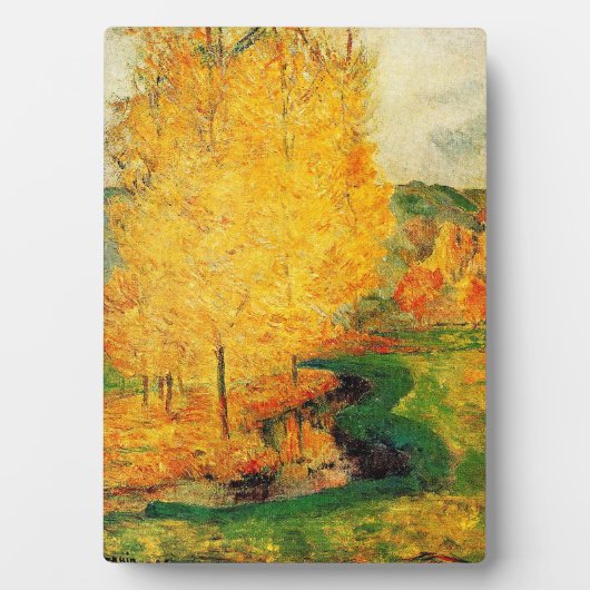 Gauguin - Bij de stroom, herfst, Fotoplaat (voorkant)