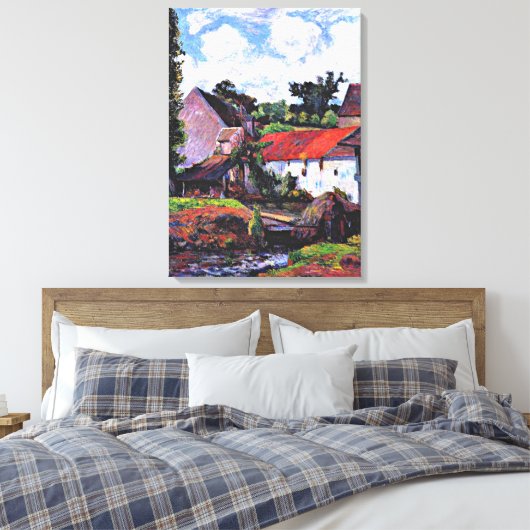Gauguin - Boerderij in Osny, kunstschilderij Canvas Afdruk (Insitu (Slaapkamer))