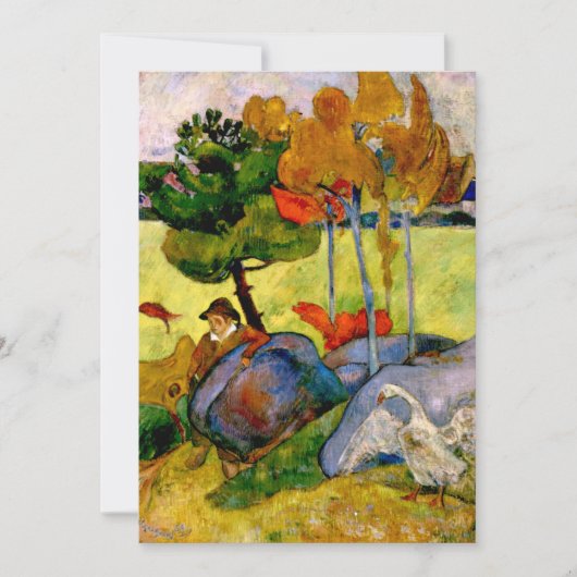 Gauguin - Breton Boy in een landschap Kaart (Voorkant)