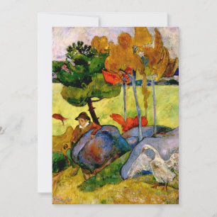 Gauguin - Breton Boy in een landschap Kaart