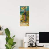 Gauguin - Bretons meisje dat spint 1889 Poster (Thuiskantoor)