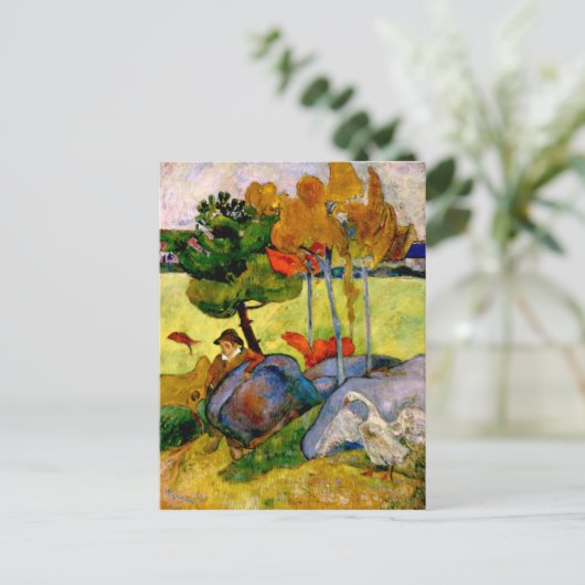 Gauguin - Bretonse Jongen in een Landschap Briefkaart