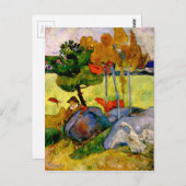 Gauguin - Bretonse Jongen in een Landschap Briefkaart (Voorkant / Achterkant)