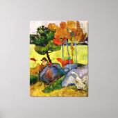 Gauguin - Bretonse jongen in een landschap Canvas Afdruk (Voorkant)
