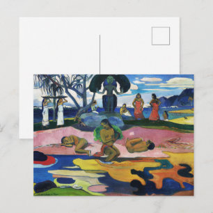 Gauguin Dag van de God Mahana no atua Kunstprint Briefkaart