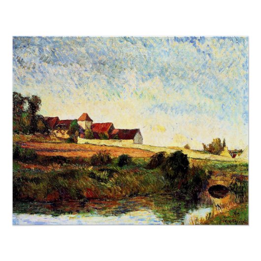 Gauguin - De boerderij in Grue, Perfect Poster (Voorkant)