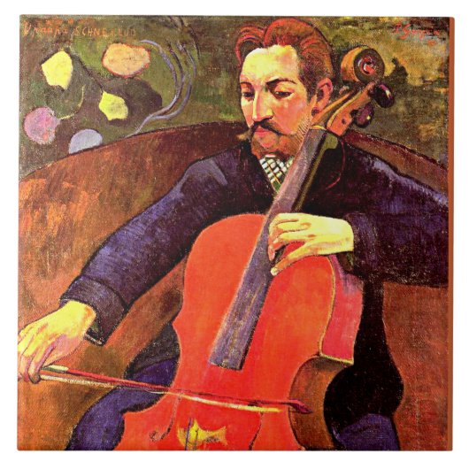 Gauguin - De Cellist Tegeltje (Voorkant)