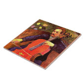 Gauguin - De Cellist Tegeltje (Zijkant)