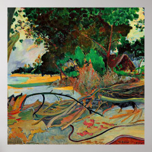 Gauguin - de Hibiscus-boom, Poster