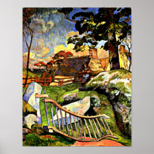 Gauguin - De Houten Poort, de Varkenshouder Poster