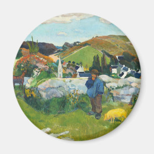 Gauguin De Zwijnenhoeder Vintage Landelijke Kunstp Magneet