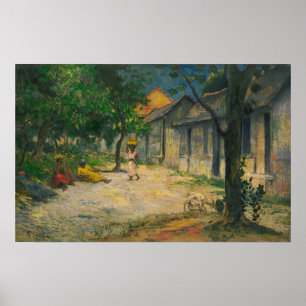 Gauguin - dorp Martinique 1897 Poster