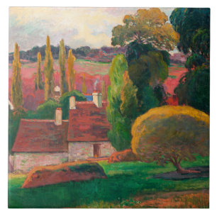 Gauguin - Een Boerderij in Bretagne Tegeltje