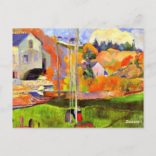 Gauguin - Een Bretons Landschap-David's Molen- Briefkaart (Achterkant)