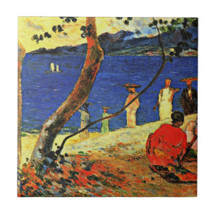 Gauguin - Een zeekust Tegeltje