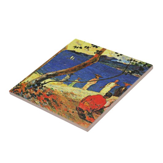 Gauguin - Een zeekust Tegeltje (Zijkant)