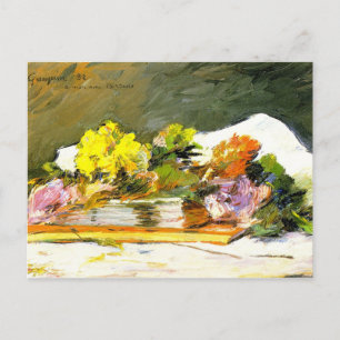 Gauguin - Flowers en Books Briefkaart