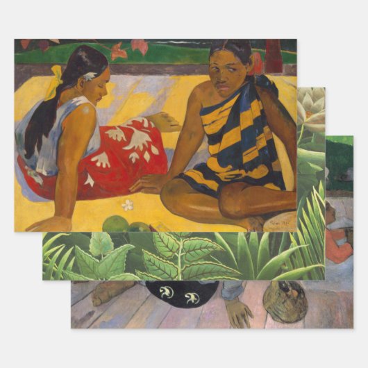 Gauguin Frans Polynesië Tahiti Vrouwen Schilderen Inpakpapier Vel (Set)