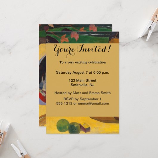 Gauguin Frans Polynesië Tahiti Vrouwen Schilderen Kaart (Voorkant / Achterkant in situ)