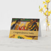 Gauguin Frans Polynesië Tahiti Vrouwen Schilderen Kaart (Gele Bloem)