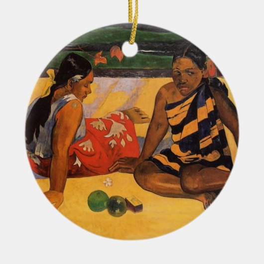 Gauguin Frans Polynesië Tahiti Vrouwen Schilderen Keramisch Ornament (Voorkant)