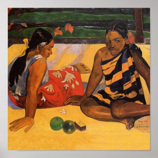Gauguin Frans Polynesië Tahiti Vrouwen Schilderen Poster (Voorkant)