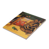 Gauguin Frans Polynesië Tahiti Vrouwen Schilderen Tegeltje (Zijkant)