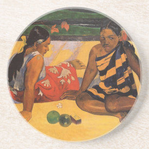 Gauguin Frans Polynesië Tahiti Vrouwen Schilderen Zandsteen Onderzetter