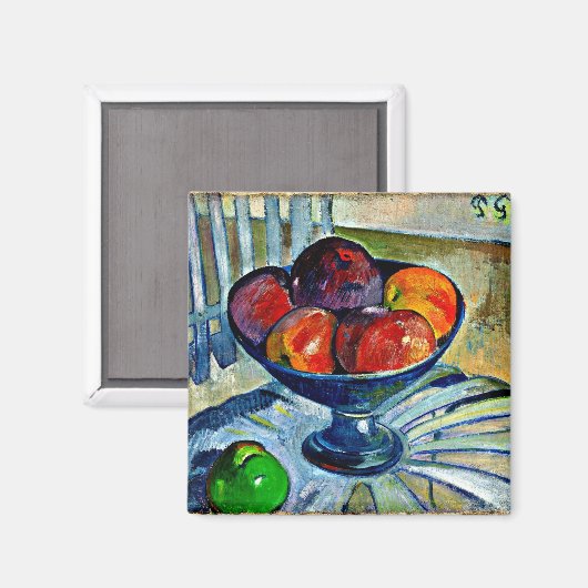 Gauguin - Fruit Dish op een tuinstoel Magneet (Voorkant / Achterkant)