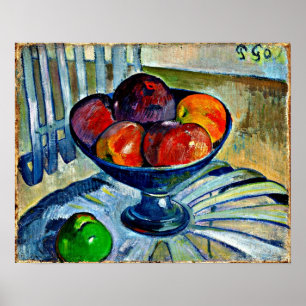 Gauguin - Fruit Dish op een tuinstoel Poster