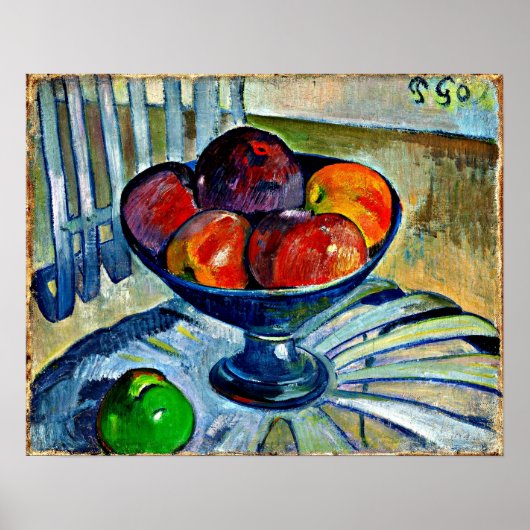 Gauguin - Fruit Dish op een tuinstoel Poster (Voorkant)