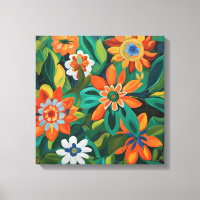 Gauguin geïnspireerde Oranje groene bloemen