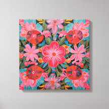 Gauguin geïnspireerde roze bloemen