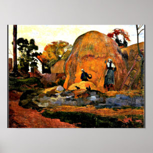 Gauguin - Gele hooibergen Gouden Oogst Poster