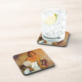 Gauguin Girl met een ventilator Onderzetter (Rechterzijde)