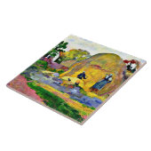 Gauguin - Golden Harvest, Paul Gauguin schilderij. Tegeltje (Zijkant)