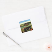 Gauguin - Haystacks in Bretagne, Vierkante Sticker (Envelop)