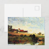 Gauguin - Het Boerderij in Grue, beroemd schilderi Briefkaart (Voorkant / Achterkant)