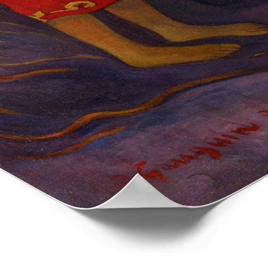 Gauguin - I Raro Te Oviri (onder Pandanus) 1891 Poster (Hoek)