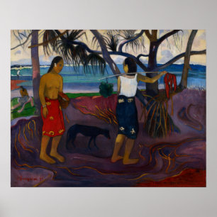 Gauguin - I Raro Te Oviri (onder Pandanus) 1891 Poster