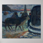 Gauguin - Kerstnacht ( het laten zinken van het ox Poster (Voorkant)
