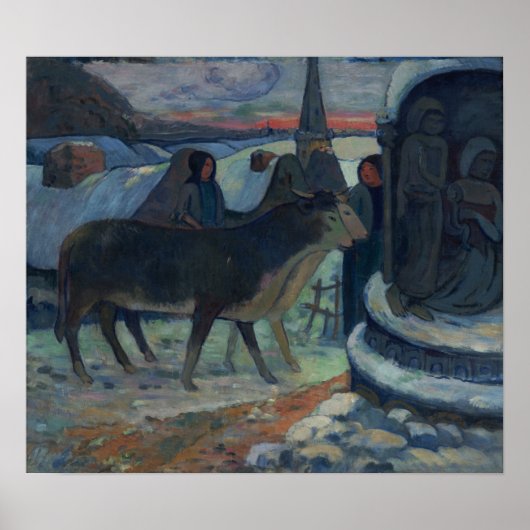 Gauguin - Kerstnacht ( het laten zinken van het ox Poster (Voorkant)
