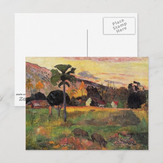 Gauguin - Kom hier, Impressionisme schilderij Briefkaart (Voorkant / Achterkant)