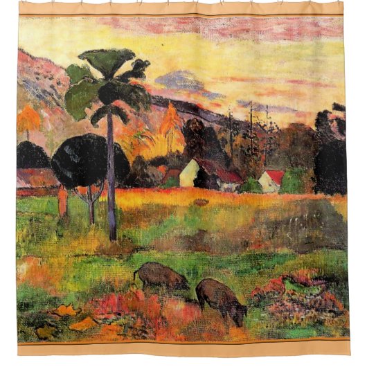 Gauguin - Kom hier, Weg in Tahiti Badgordijn Douchegordijn (Voorkant)