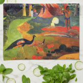 Gauguin Landscape met Peacocks Kitchen Towel Theedoek (Gevouwen)